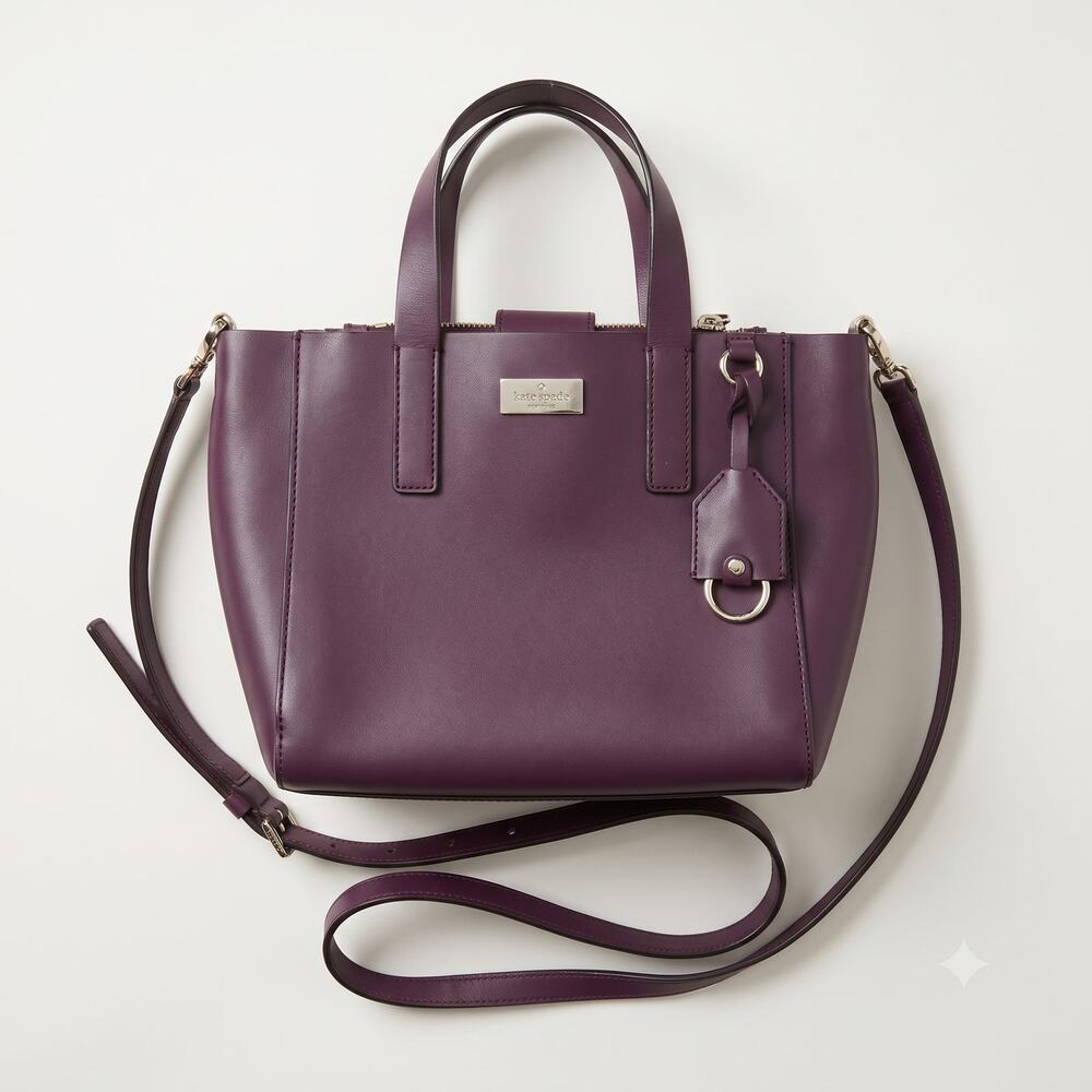 Kate Spade Office Siren Minimalist Preppy Leather Putnam Drive Small Nelle Tote